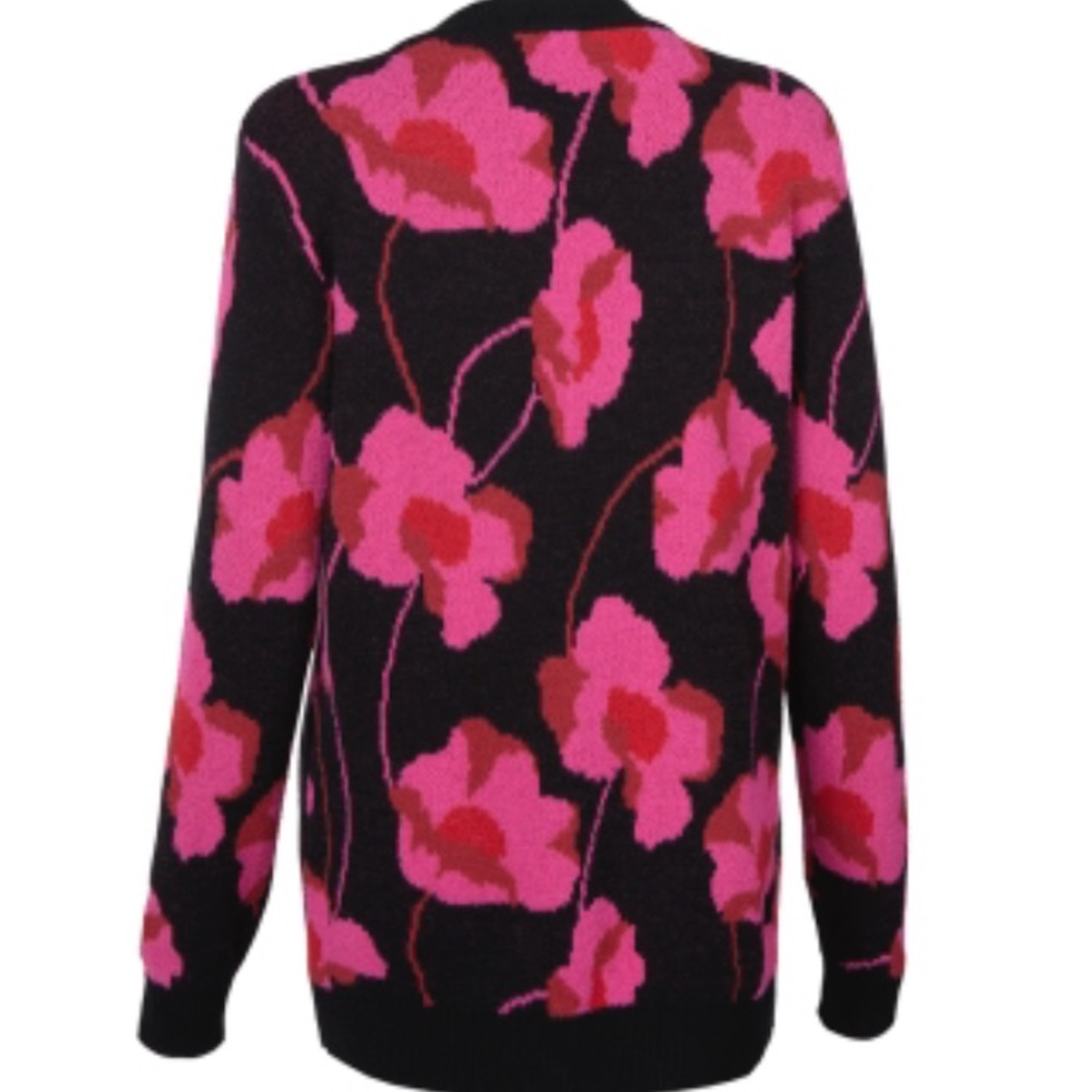 CAbi Sweater with Pink Floral Print - Picture 6 of 9